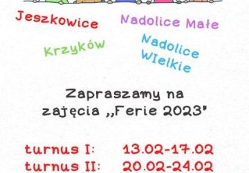 Zapraszamy na Ferie 2023