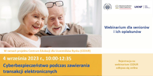 Bezpłatne webinarium dla seniorów i ich opiekunów