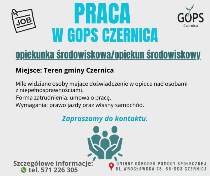 PRACA W GOPS CZERNICA