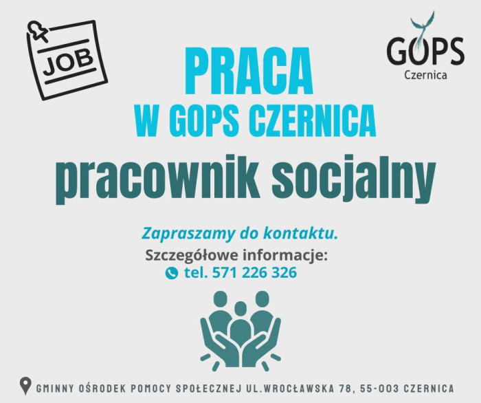 PRACA W GOPS CZERNICA