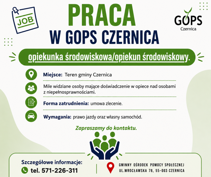 Praca w GOPS w Czernicy