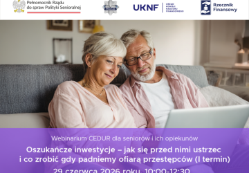 Bezpłatny webinar dla Seniorów i ich Opiekunów