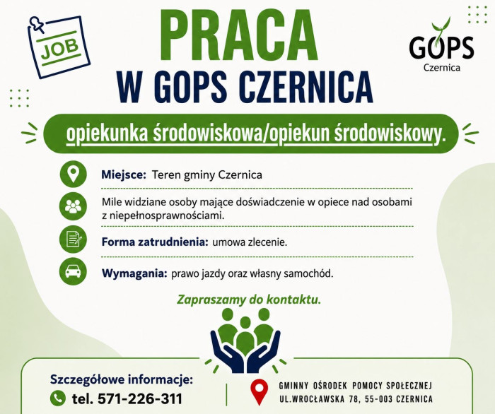 Praca w GOPS w Czernicy