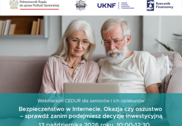 Bezpłatne webinarium dla seniorów i ich opiekunów