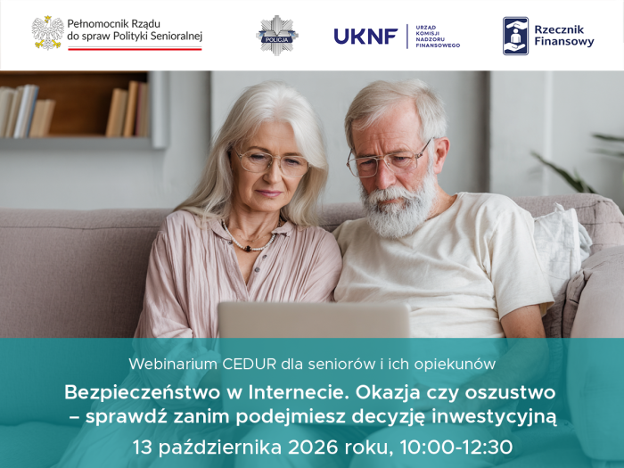 Bezpłatne webinarium dla seniorów i ich opiekunów